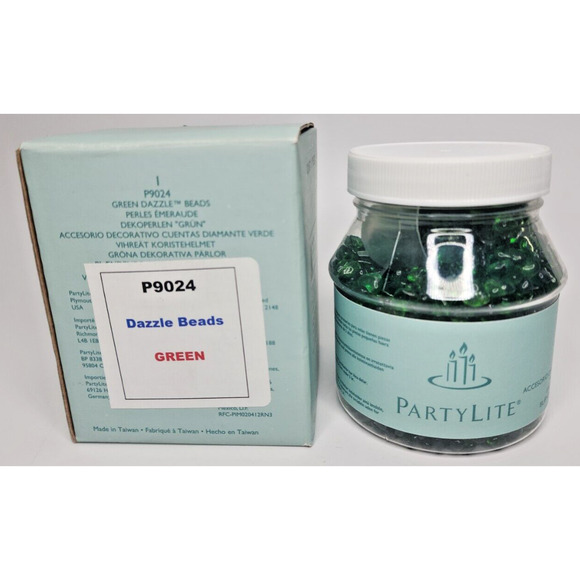 PartyLite Dazzle Beads Green Retired NIB P9024/P6H - Picture 2 of 4